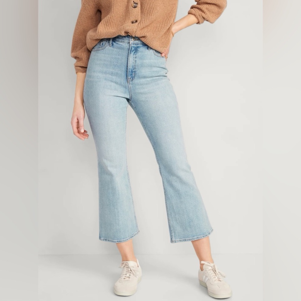 Old Navy Higher High-Waisted Cropped Flare Jeans